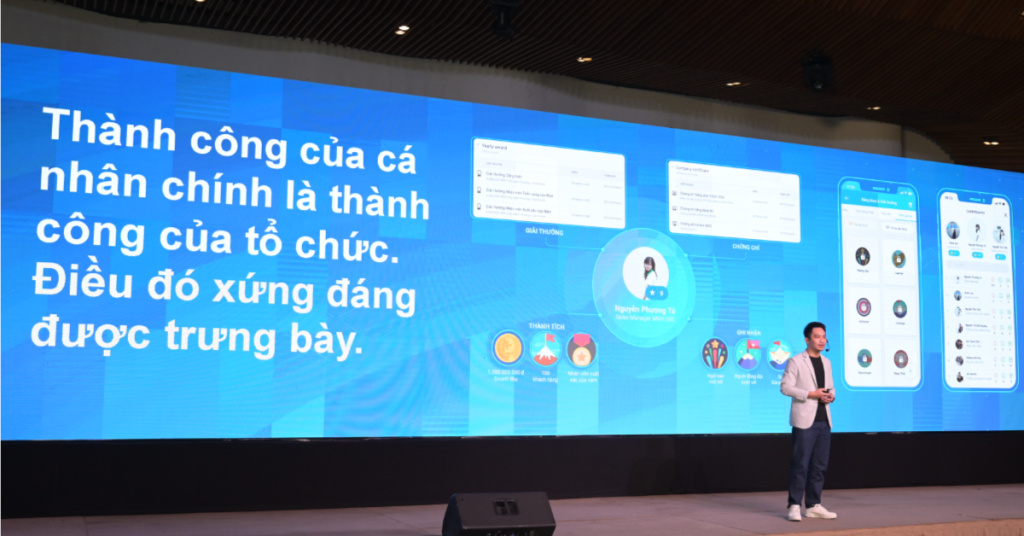 Anh Trịnh Ngọc Bảo (Co-founder & COO Base.vn) chia sẻ trong sự kiện ra mắt Bộ giải pháp quản trị và phát triển nhân sự toàn diện Base HRM+