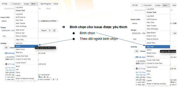 Bình chọn cho issue là một tính năng mới lạ của Jira