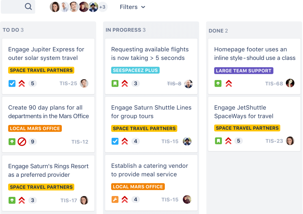 Giao diện scrum board trong Jira