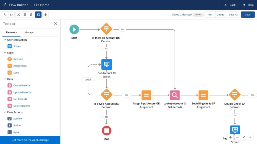 Màn hình Salesforce CRM