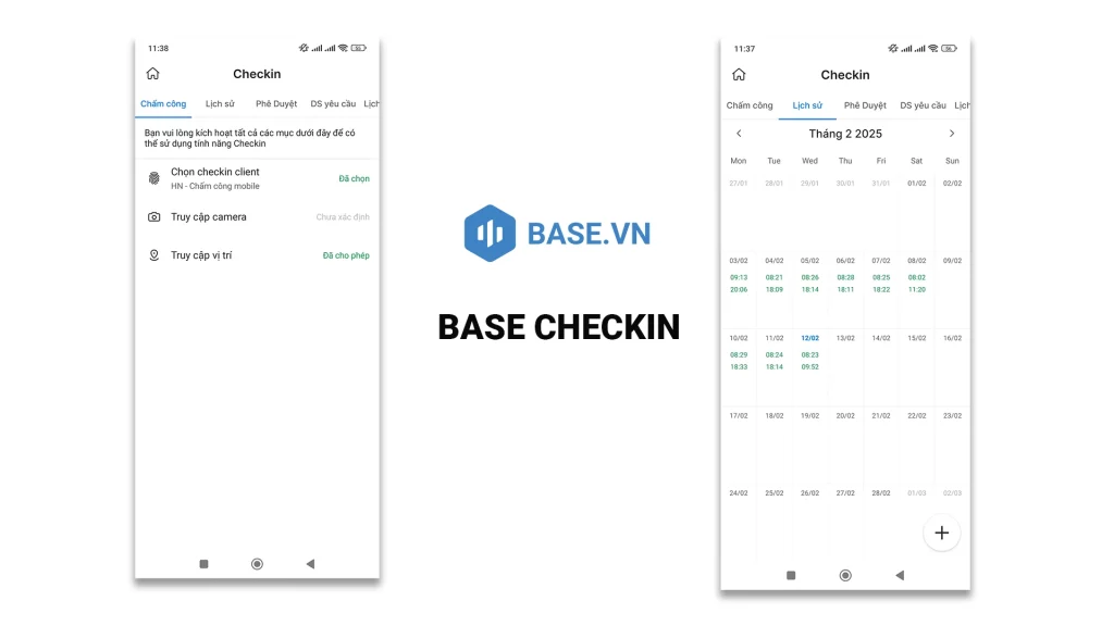 App chấm công Base Checkin